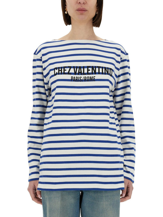 Cotton Long Sleeve T-Shirt With Print