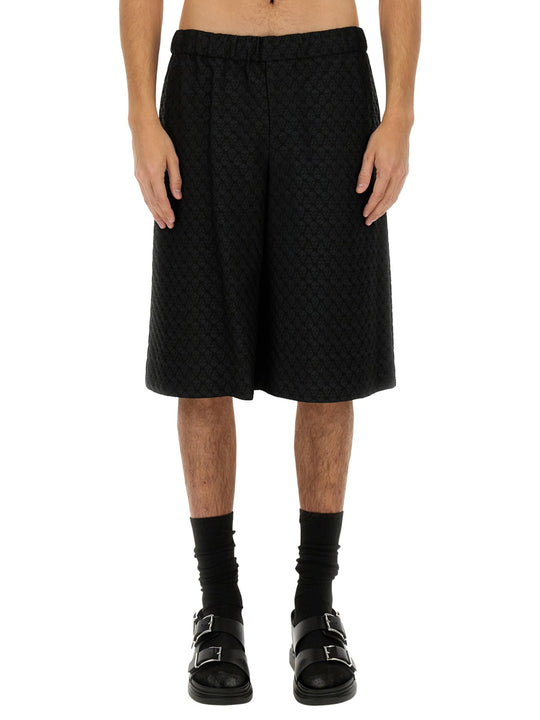 Skull Jacquard Pattern Shorts