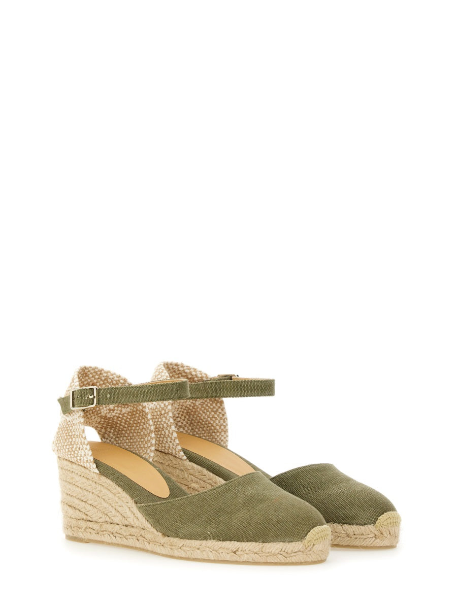 Castañer Wedges - Green | Wanan Luxury