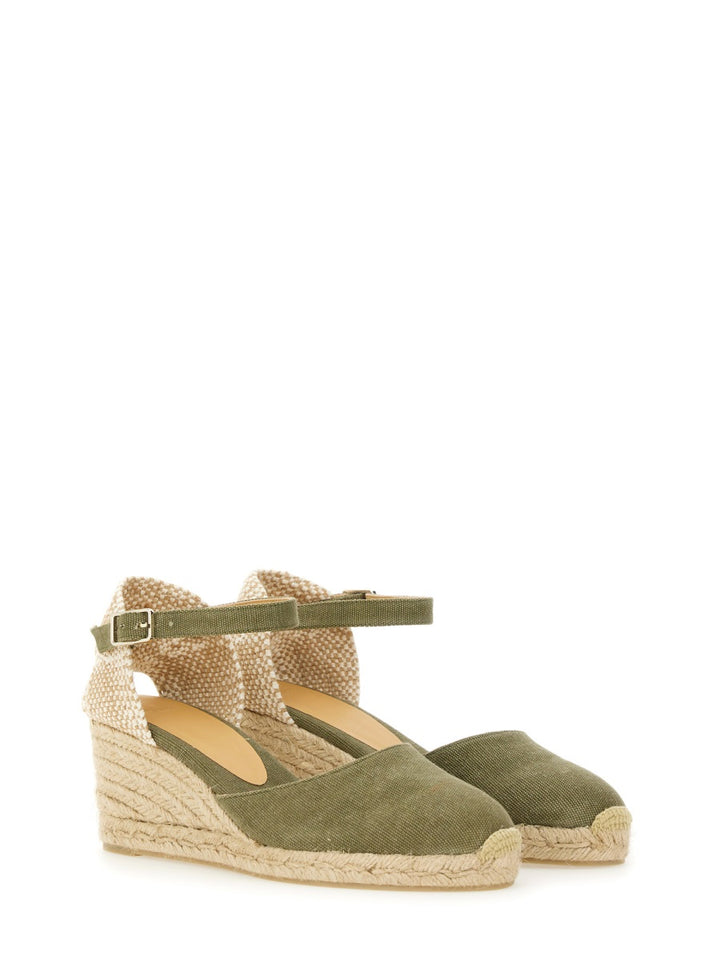 Castañer Wedges - Green | Wanan Luxury