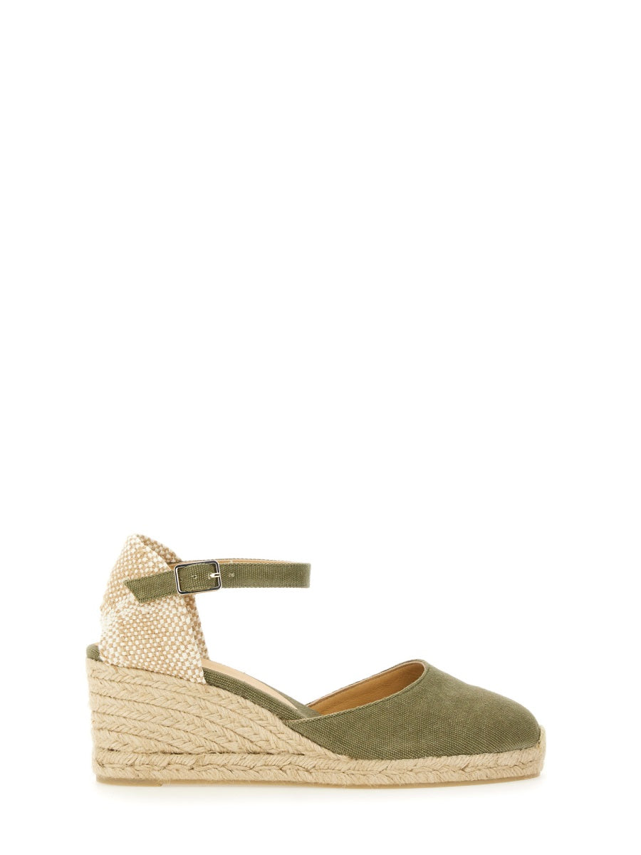 Castañer Wedges - Green | Wanan Luxury