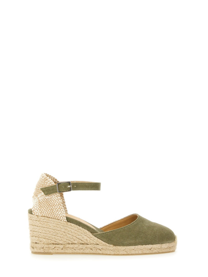 Castañer Wedges - Green | Wanan Luxury