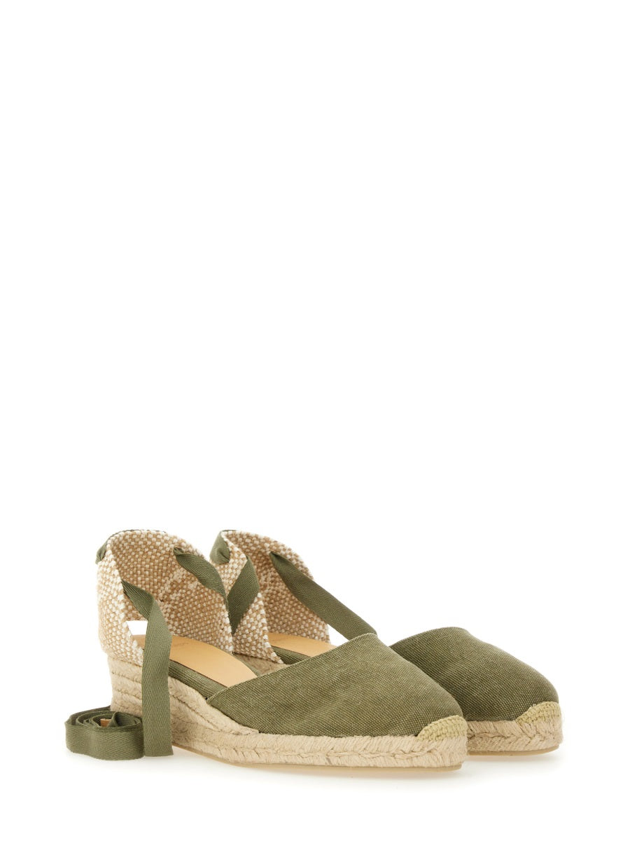 Castañer Wedges - Green | Wanan Luxury
