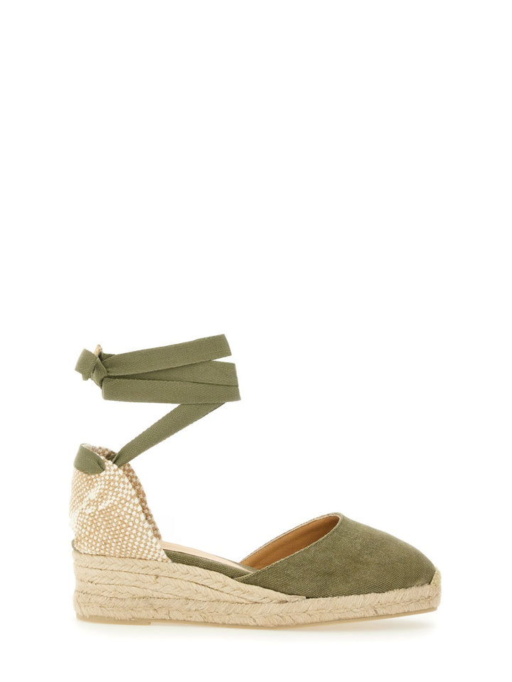 Castañer Wedges - Green | Wanan Luxury