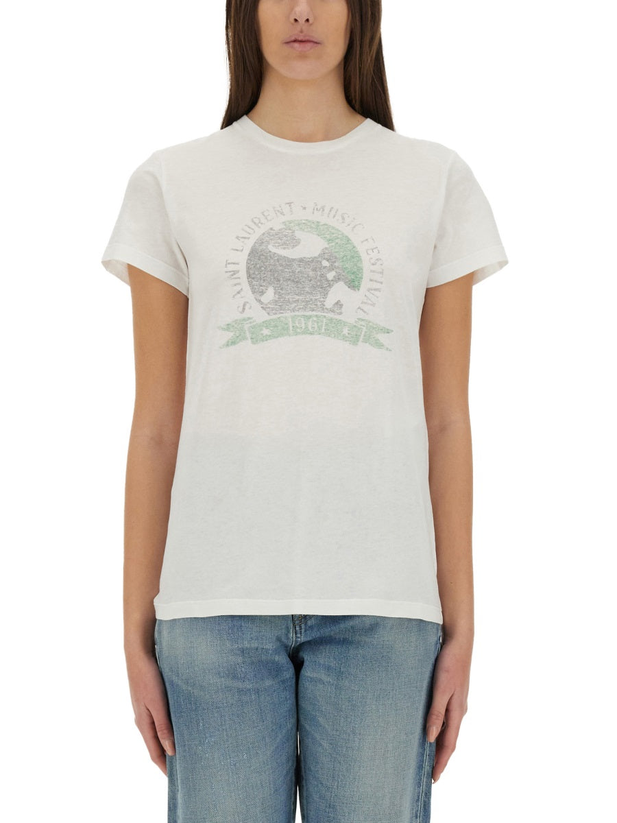 Saint Laurent T shirts - Beige | 22bb58b88a42a55260338349ace2fcaa8767e2e8