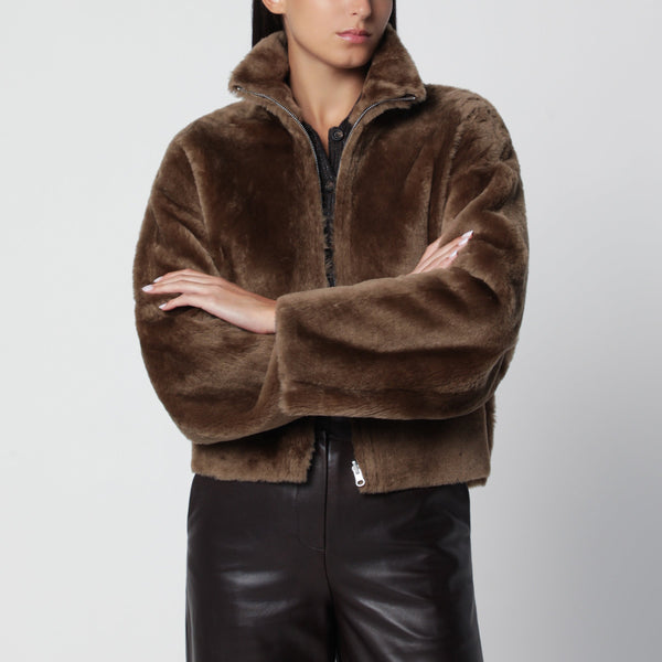 Chaqueta Indy Reversible Marrón con Cremallera