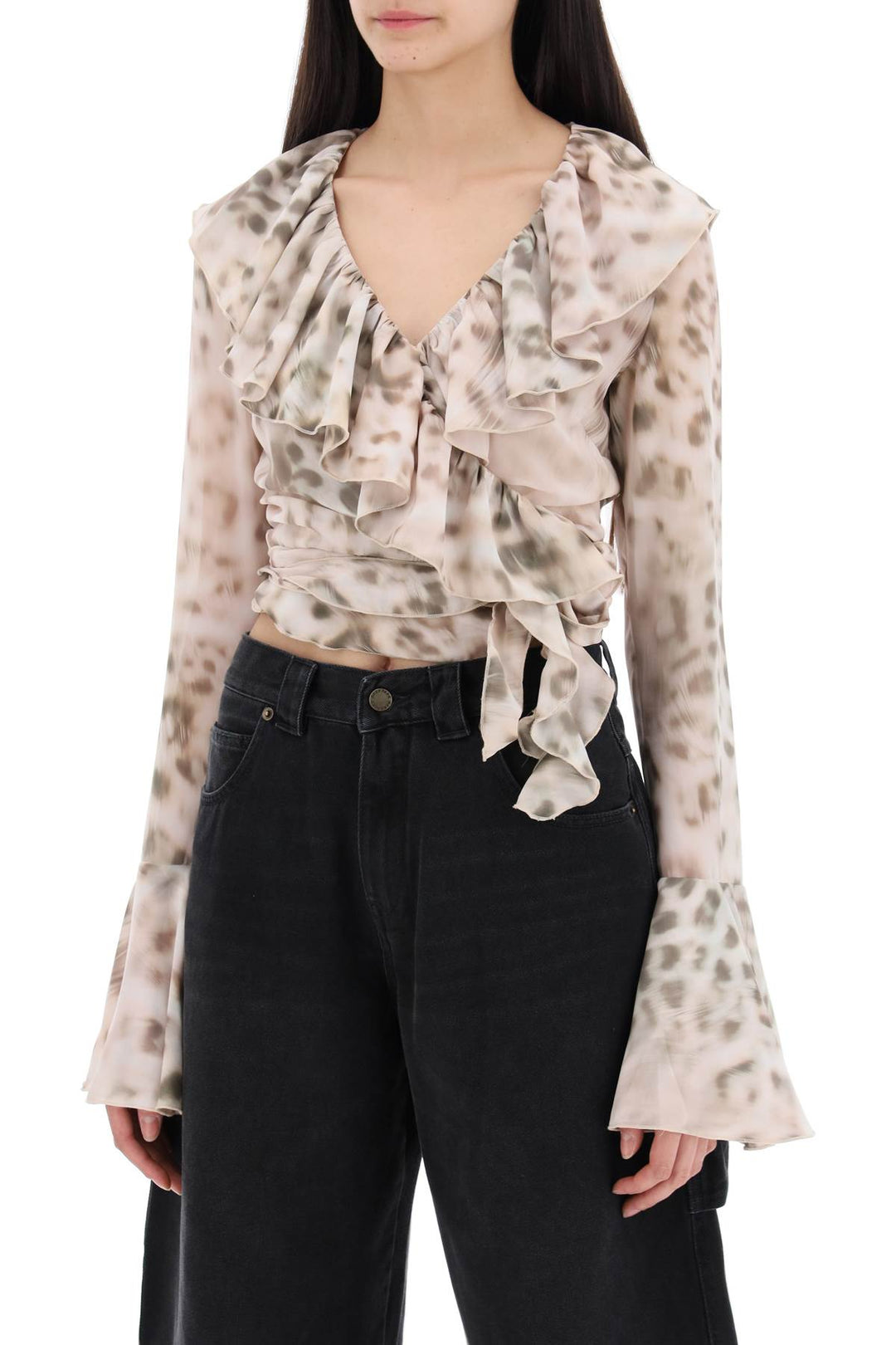 Top In Chiffon Con Volant