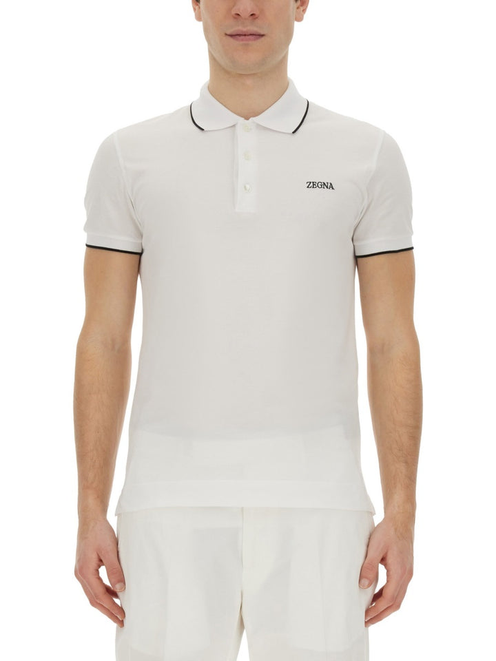 Zegna Polo - White | Wanan Luxury