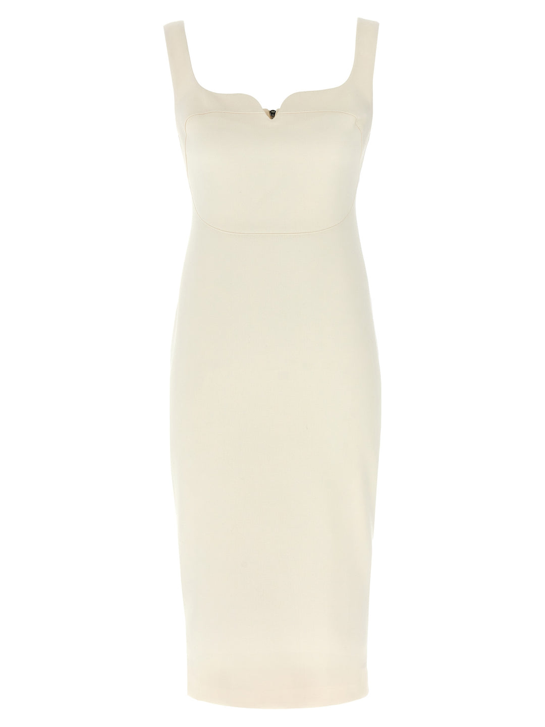 Heart Neckline Dress Dresses White