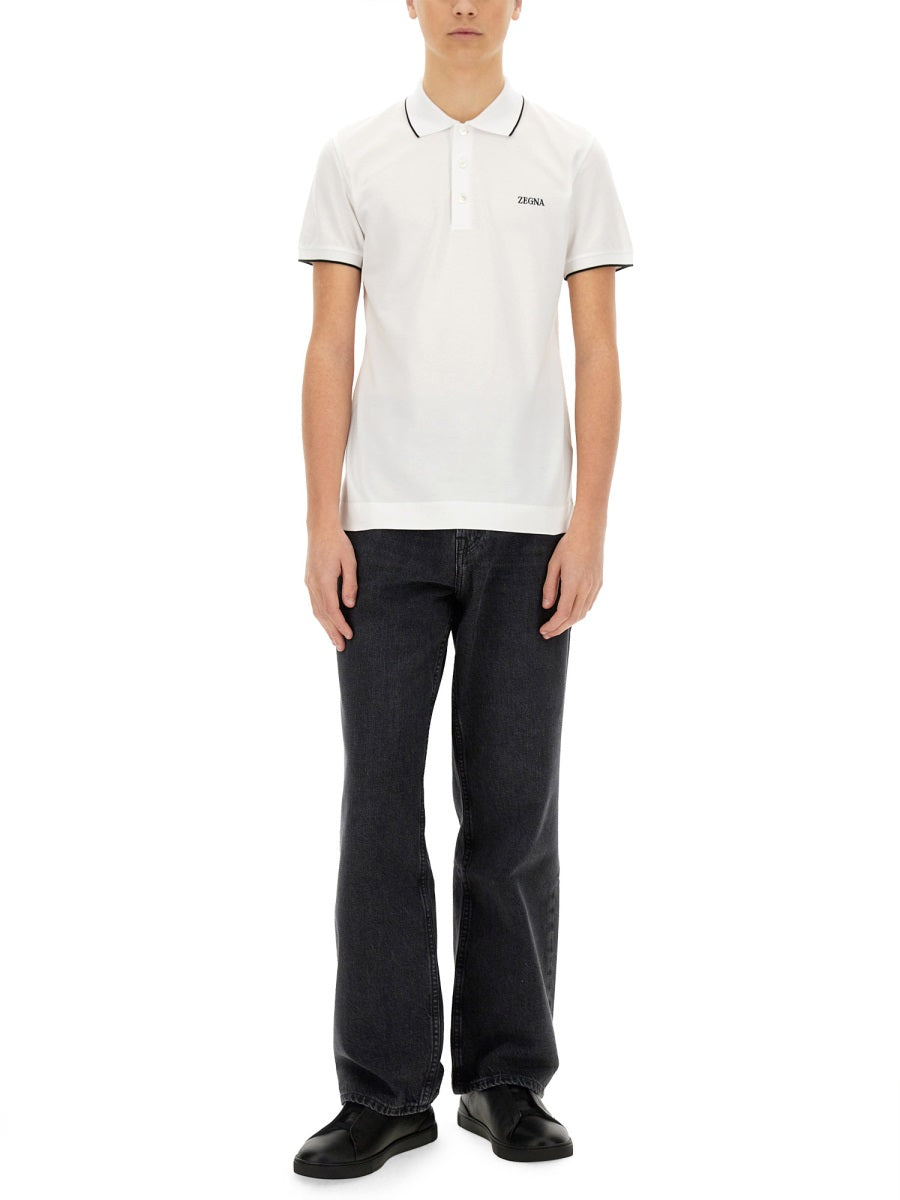 Zegna Polo - White | Wanan Luxury