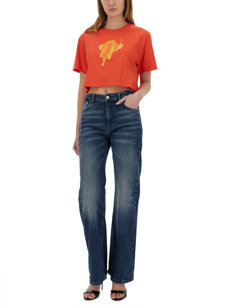 Moschino Jeans T shirts - Red | Wanan Luxury