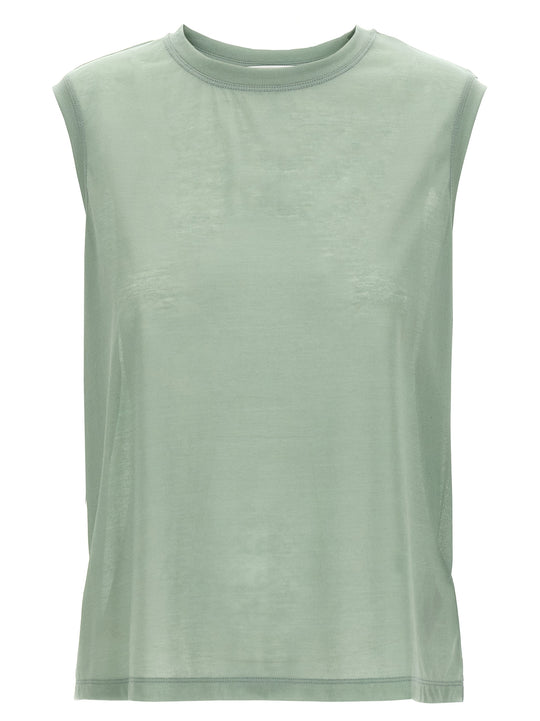 Logo Embroidery Top Tops Green