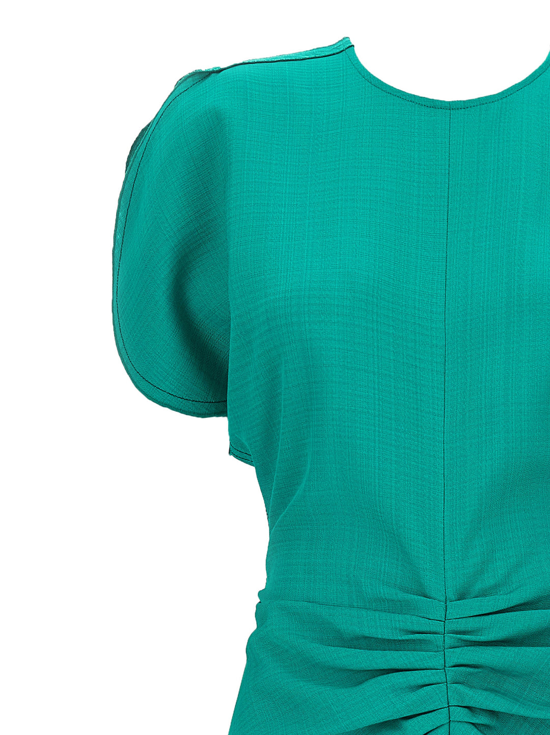 Victoria Beckham Gathered Waist Midi Dresses - Green | f5f3d892e57984a3002c7263b47f4a586dbf4a39