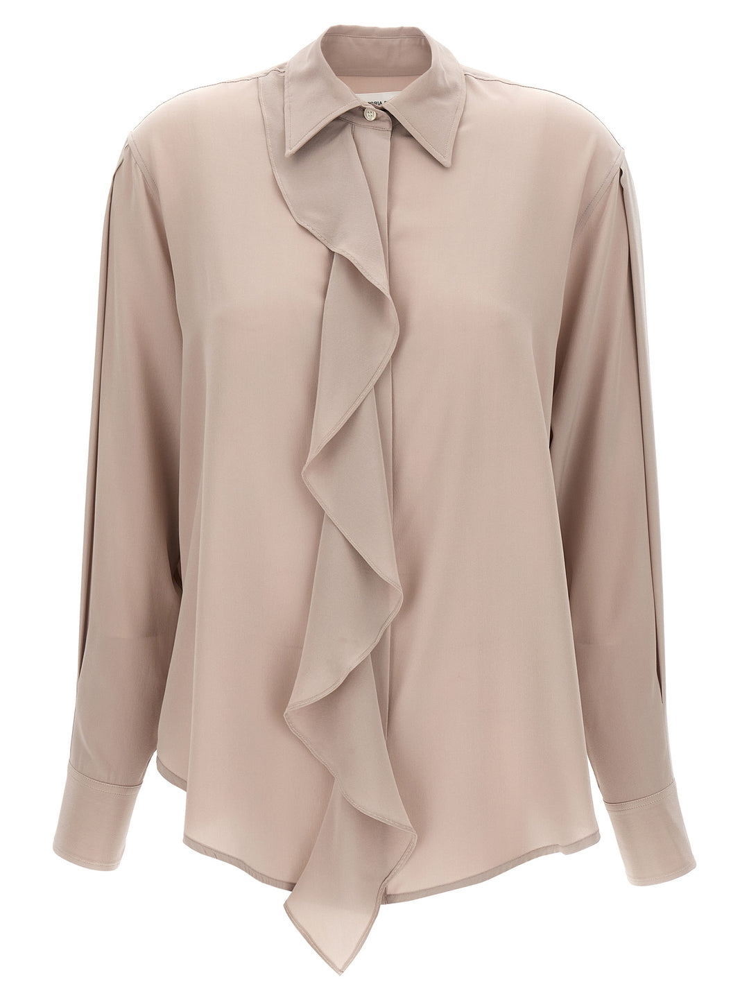 Victoria Beckham Asymmetric Ruffle Shirt and Blouse - Purple | 7ce607526b145f1cf85777dc8f367a747b451030