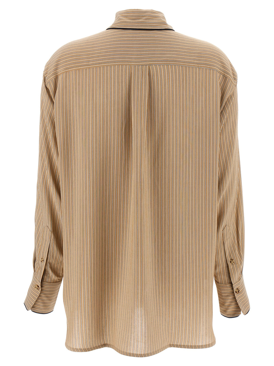 Victoria Beckham Piping Detail Pyjama Shirt and Blouse - Brown | 9e94b5ead1401f8b907f709806556608dd91f05b