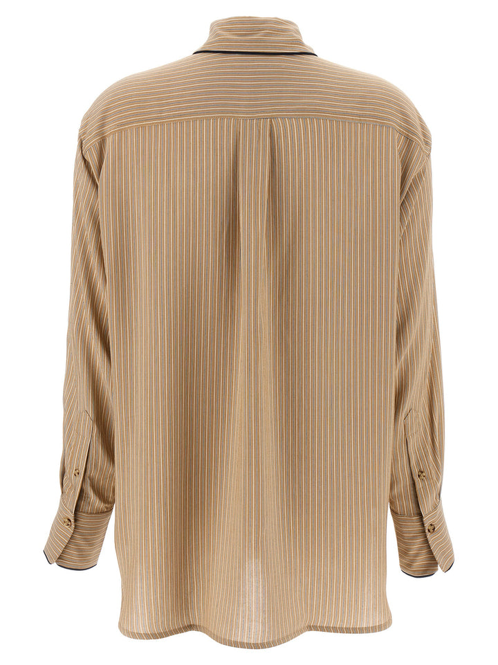 Victoria Beckham Piping Detail Pyjama Shirt and Blouse - Brown | 9e94b5ead1401f8b907f709806556608dd91f05b