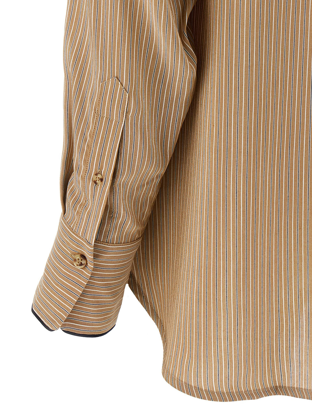 Victoria Beckham Piping Detail Pyjama Shirt and Blouse - Brown | 92d4efec5e315df5c615eb0678ac0d460b9bc5f6