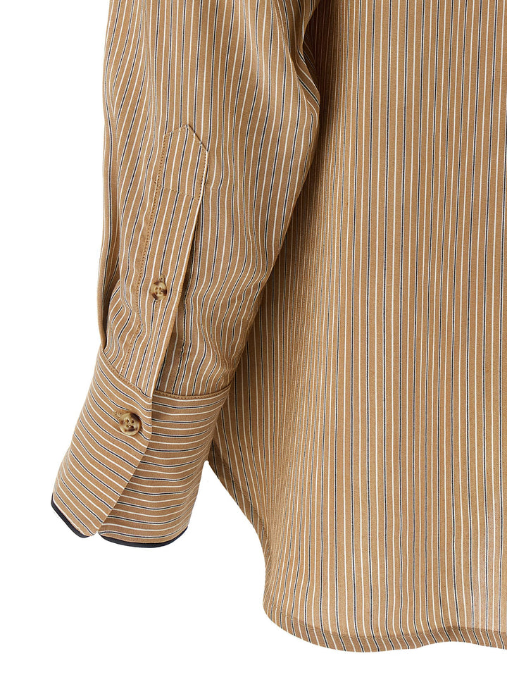 Victoria Beckham Piping Detail Pyjama Shirt and Blouse - Brown | 92d4efec5e315df5c615eb0678ac0d460b9bc5f6