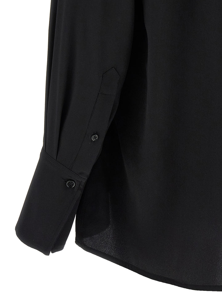 Victoria Beckham Gather Detail Tie Shirt and Blouse - Black | d2e95c0f6a3a6fc5dee4594dda42c0cb03a81b5c