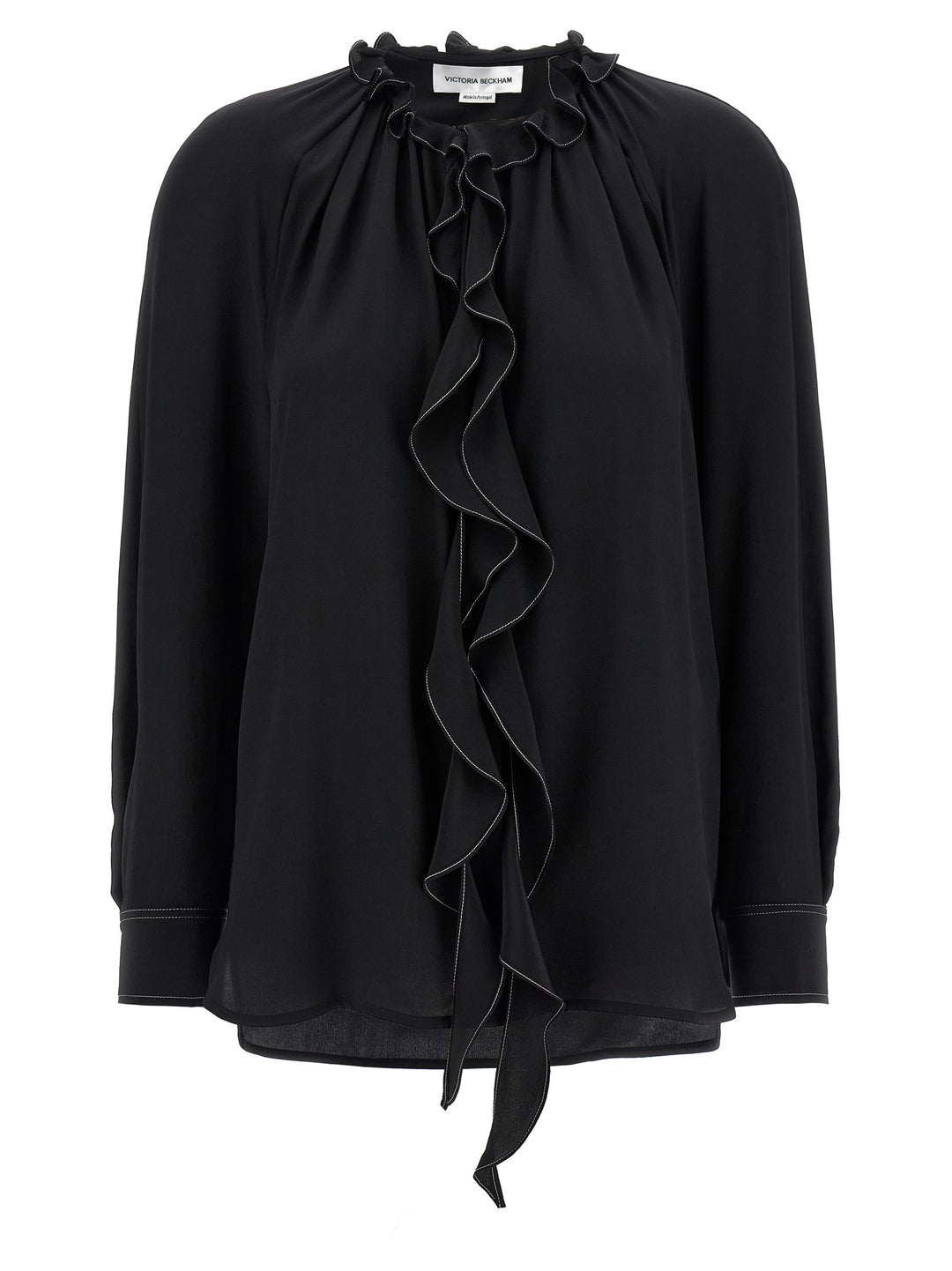 Victoria Beckham Ruffle Shirt and Blouse - Black | 663c2db017beddfc755bebc0d1a90c3c641421cf