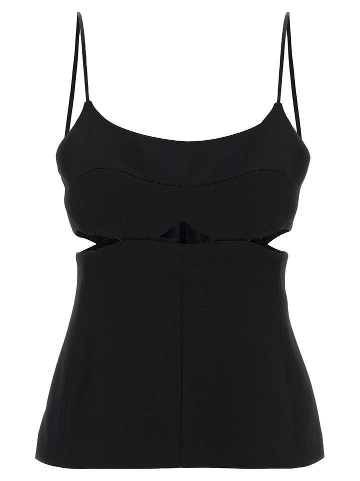Victoria Beckham Cut-Out Cami Tops - Black | 9e81386748145b2051a8932e9298f69726941a5c