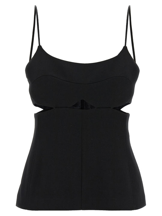 Cut-Out Cami Tops Black