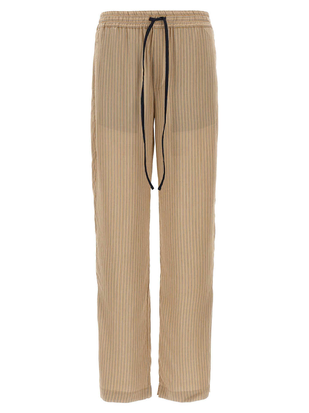 Victoria Beckham Pleat Detail Pyjama Pants - Brown | b7121130c45ae6df873146f6364e32a9cebef161