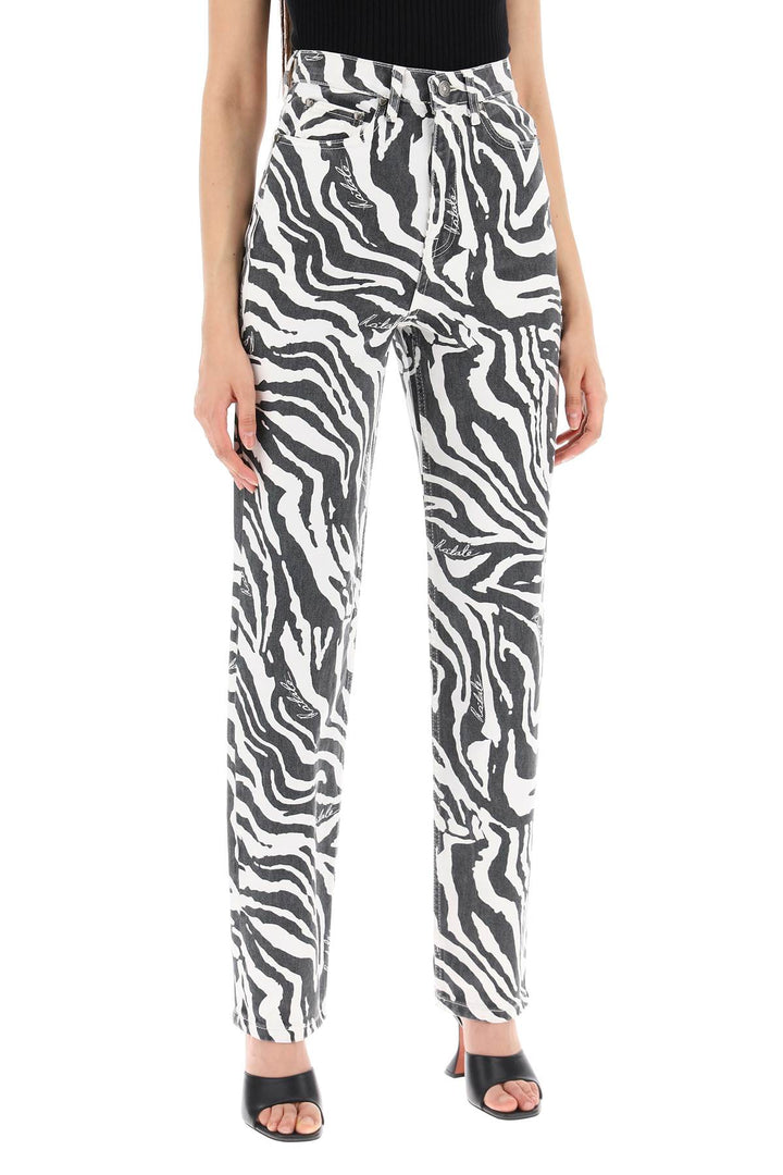 Jeans Dritti Stampa Zebra