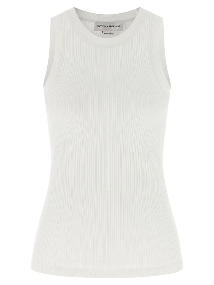 Victoria Beckham Rib Tank Tops - White | 7fac38bd8c025bbbd045c8c859c6105285dc8ce9