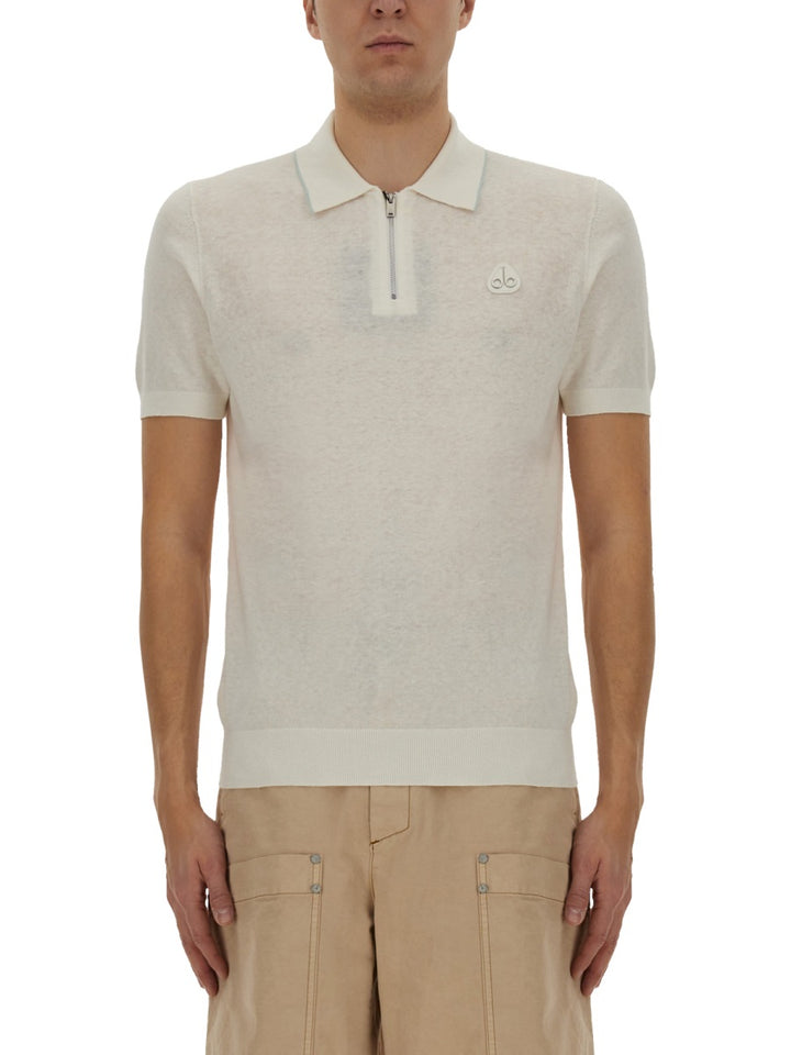 Moose Knuckles Polo - White | Wanan Luxury