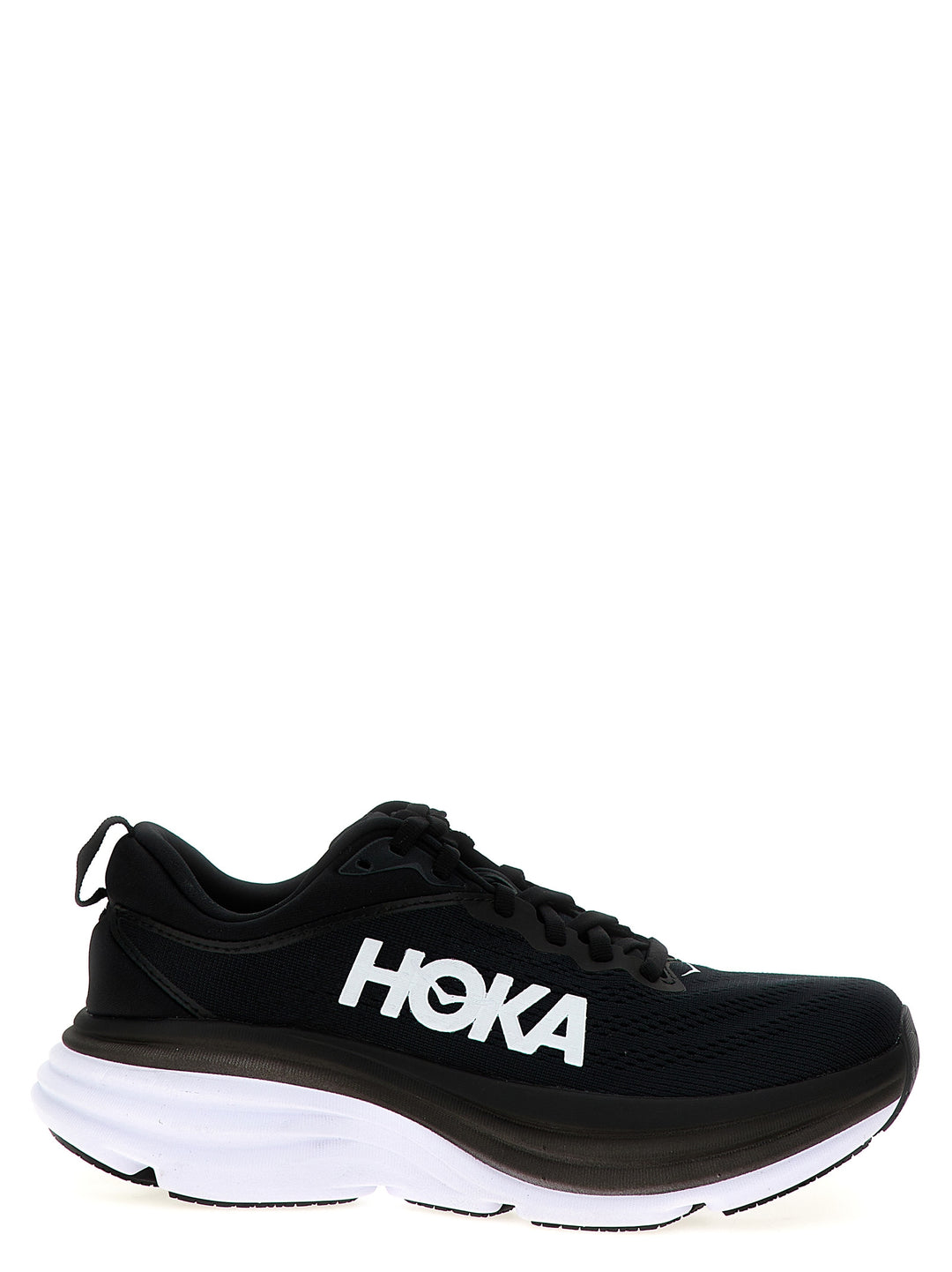 Hoka One One Bondi 8 Sneakers - White/Black | 674a829e96b059fe9a80c6e35e63f8ce931b4600