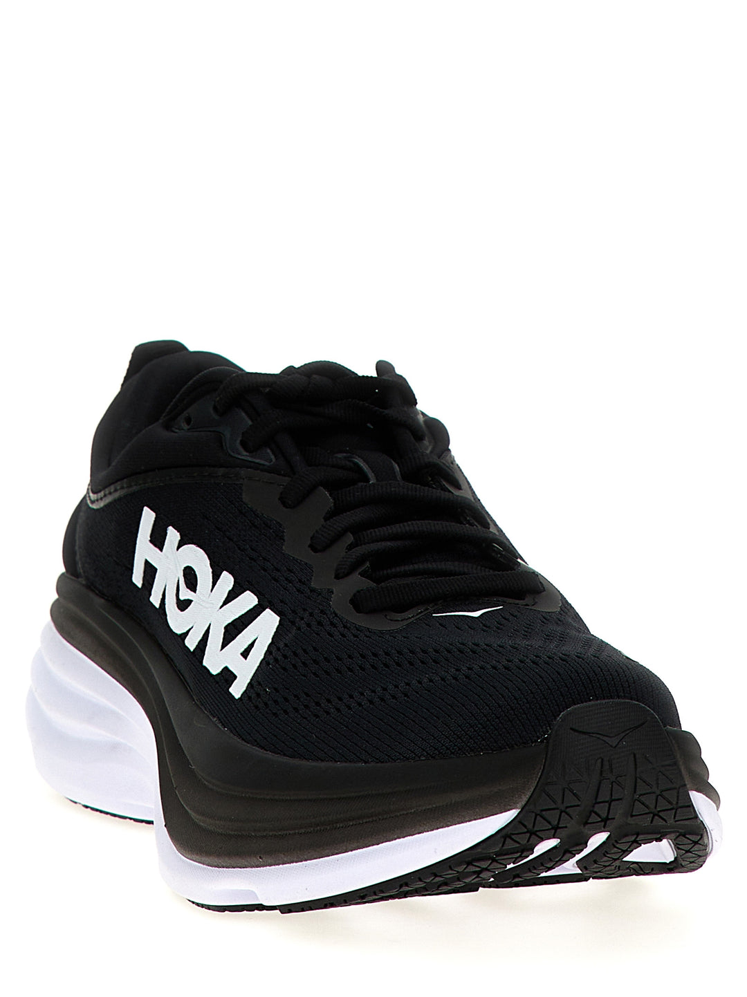 Hoka One One Bondi 8 Sneakers - White/Black | 38b7d29b30a8f4c4cb973dec7434f1f96ee7ee37
