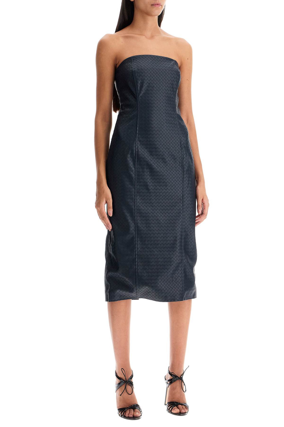 Woven Effect Sheath Dress With