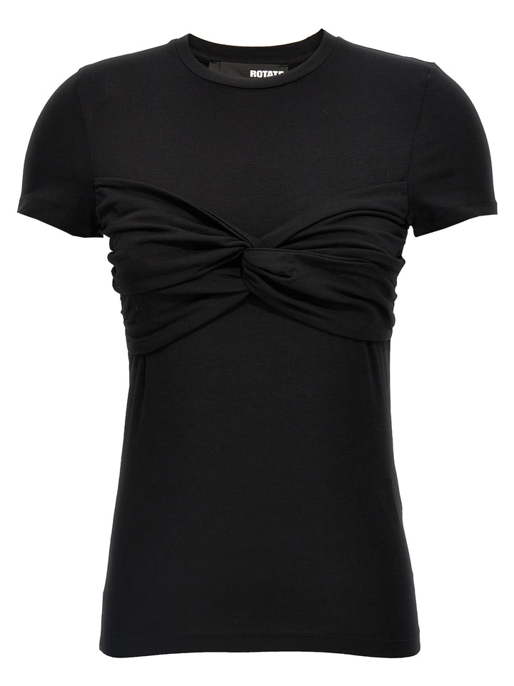 Fitted Twisted T-Shirt Black