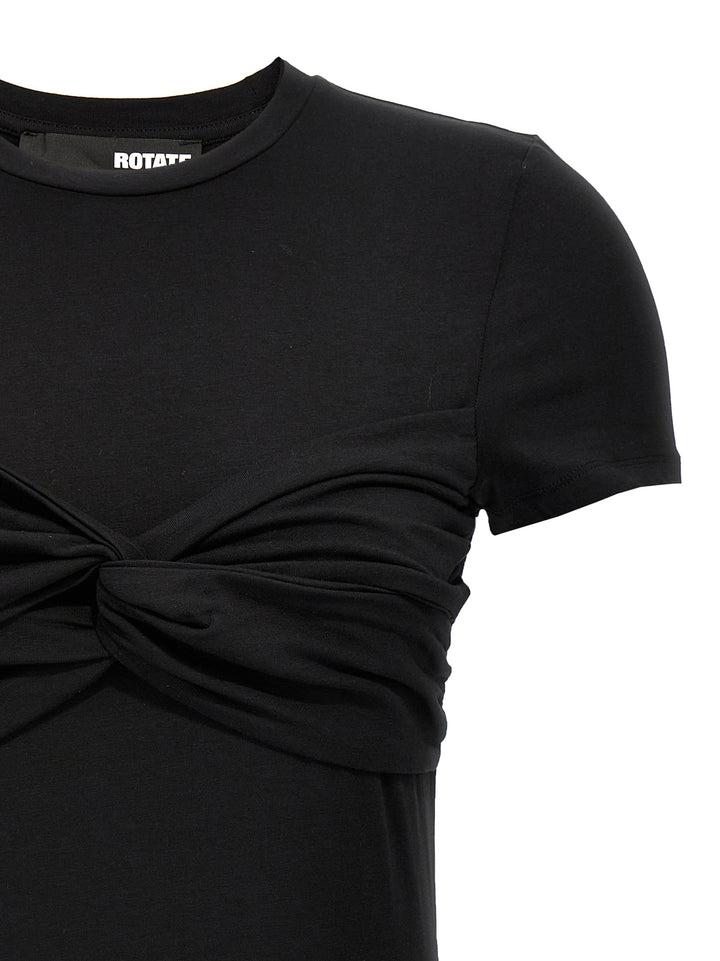 Fitted Twisted T-Shirt Black