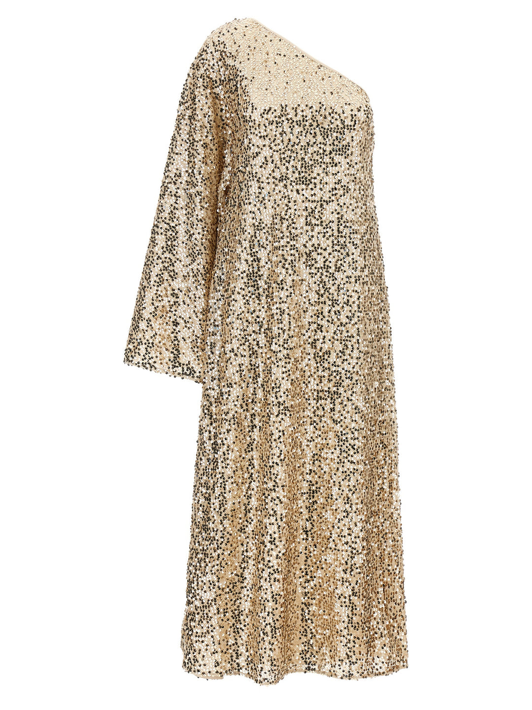 Net Sequins Maxi Dresses Gold