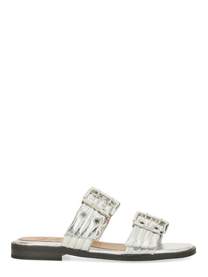 Ganni Sandals - Silver | Wanan Luxury