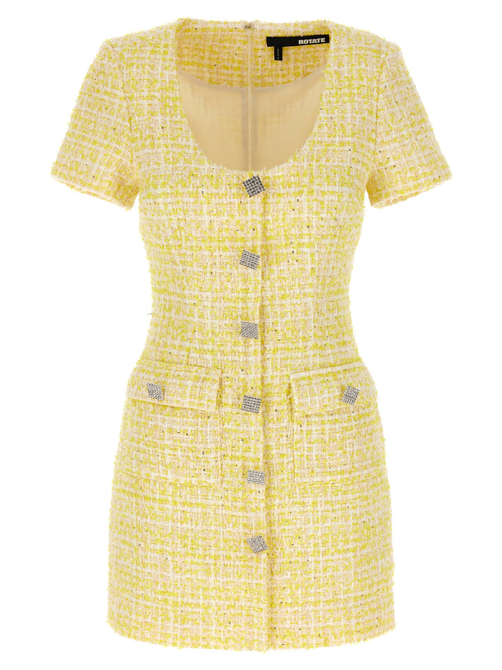 Boucle Dress Dresses Yellow