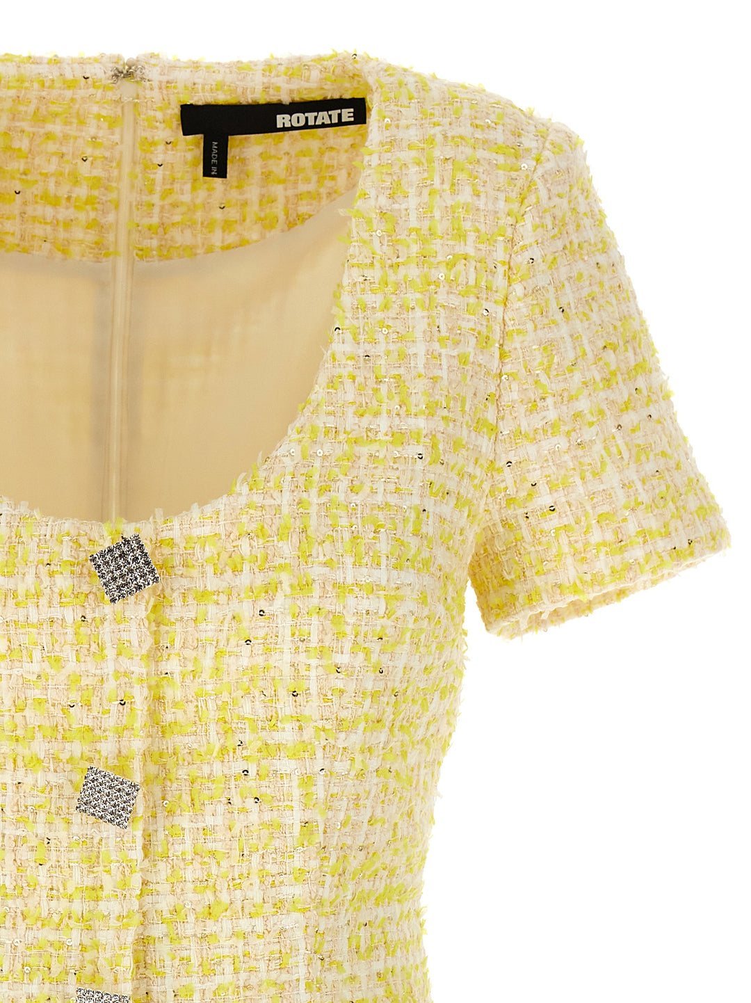 Boucle Dress Dresses Yellow