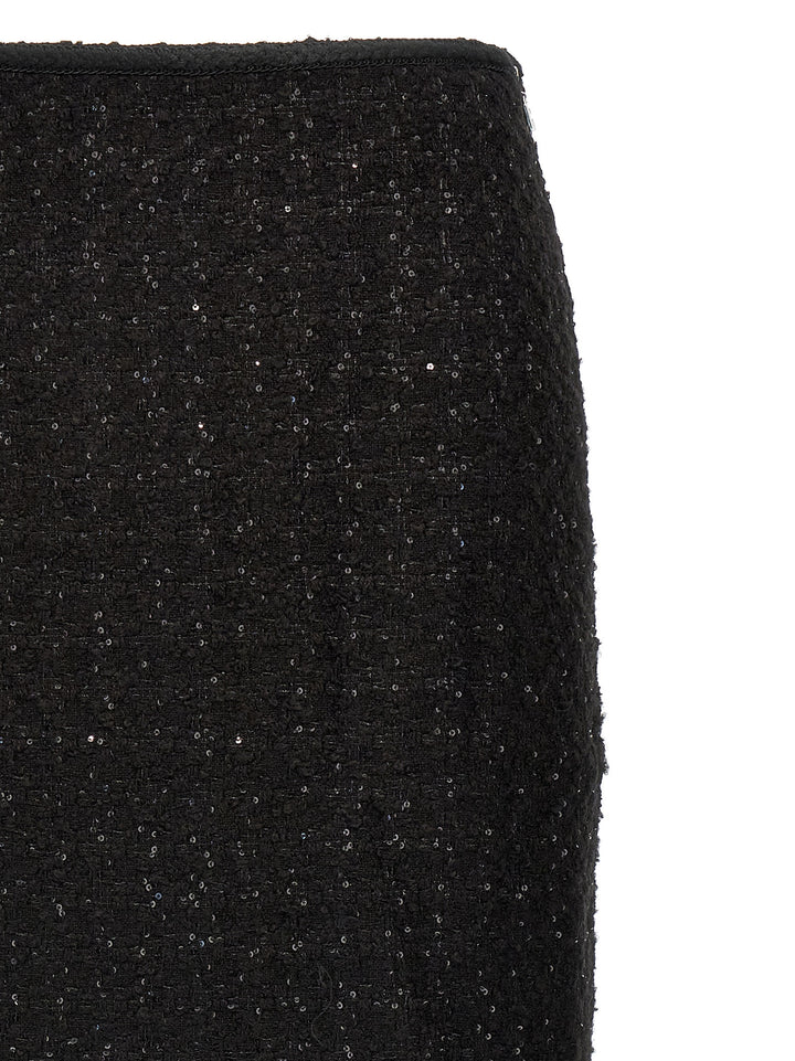 Maxi Bouclé Skirt Skirts Black