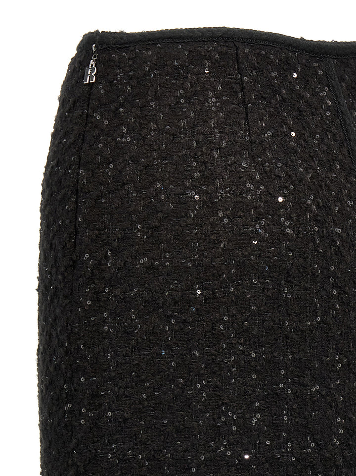 Maxi Bouclé Skirt Skirts Black