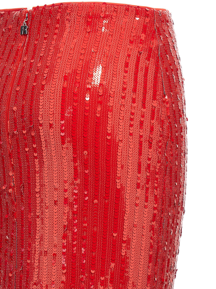 Sequins Pencil Skirts Red