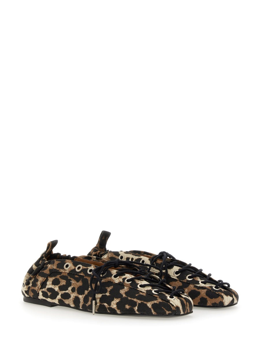 Ganni Flat Shoes - Animal Print | Wanan Luxury