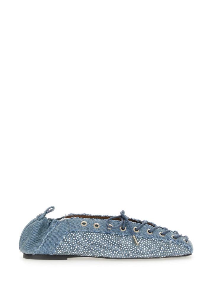 Ganni Flat Shoes - Blue | Wanan Luxury