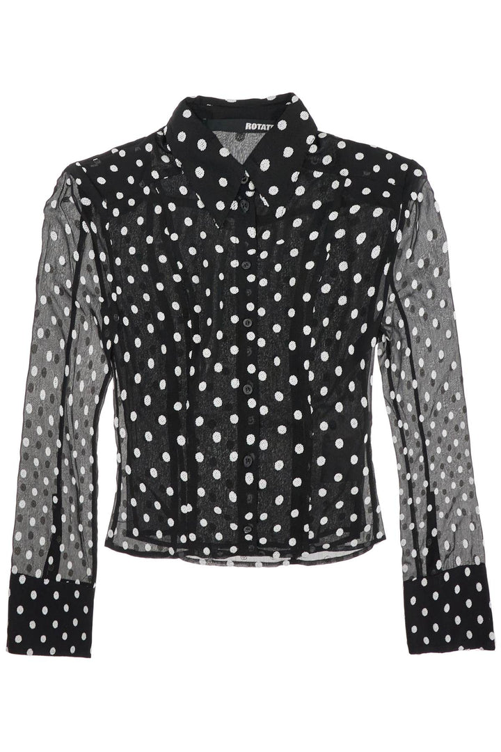 Camicia In Chiffon Con Paillettes