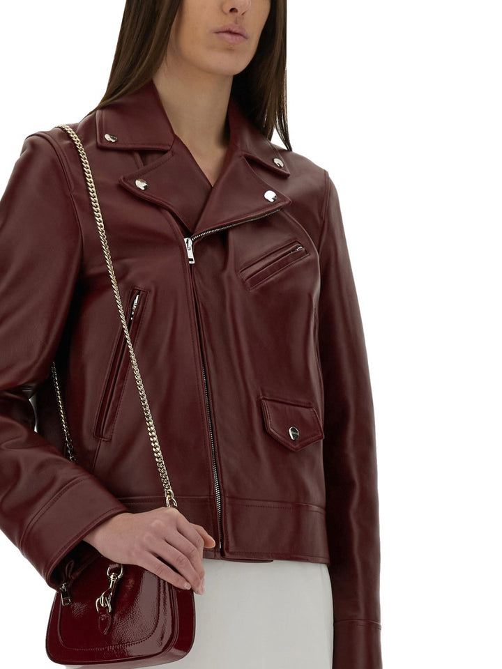 Gucci Leather Jackets - Bordeaux | d2eb86aa1a55bc2b06acb7037e5176555aff3bab