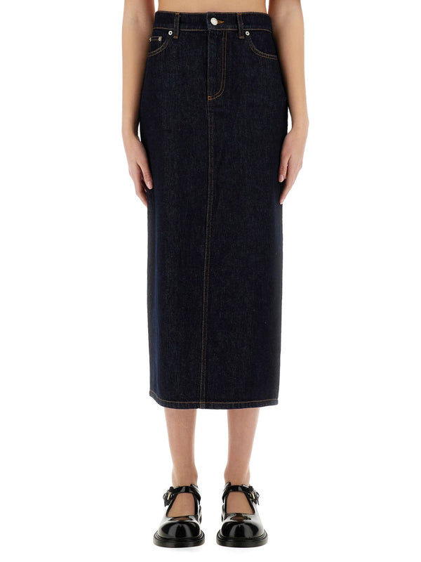 Long Denim Skirt