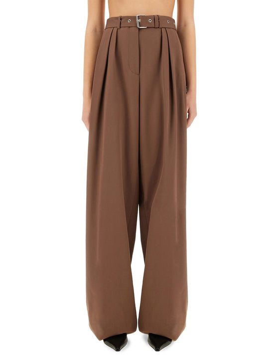 Wide-Leg Pants With Belt