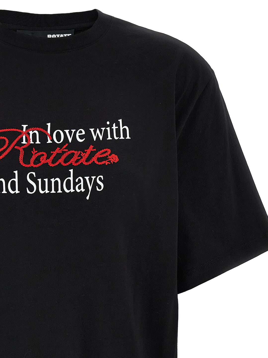 Rotate Birger Christensen Thin Jersey T-shirt - Black | 401e4d5bbdbe6b1c674305e0782afc23d39eecfe