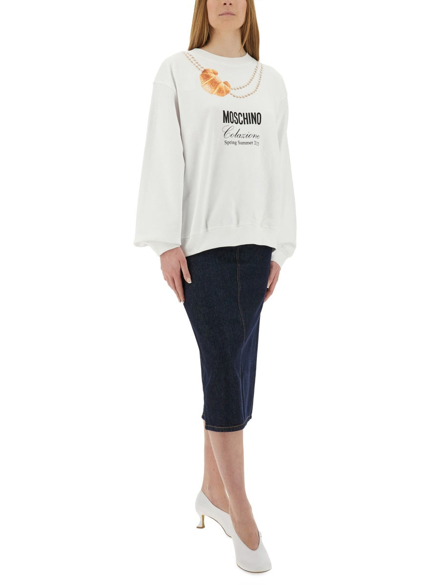 Moschino Sweatshirts - White | Wanan Luxury